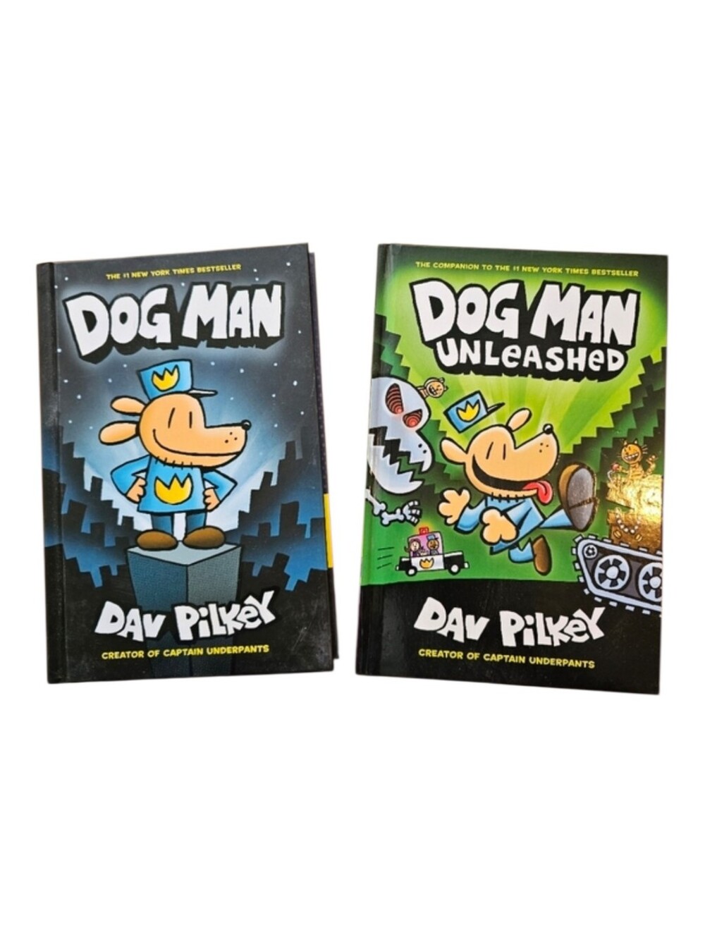 Dog Man Kids Fiction Hard Cover Books (2)